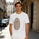 Olive Green T-Shirt With Cute Smiling Potato Graphic