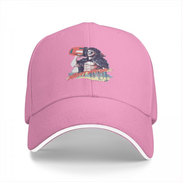 Black baseball cap with retro lifeguard graphic print