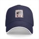Black Baseball Cap With Cake Graphic And Lie Text Print