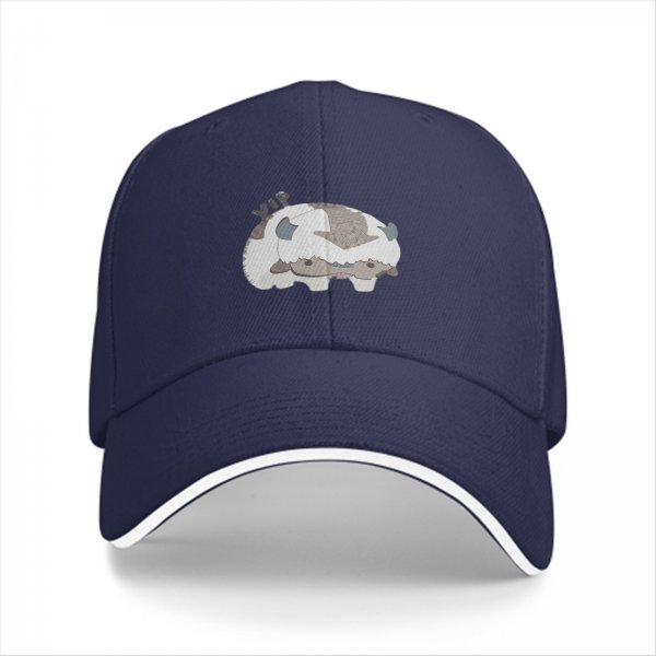 Black baseball cap with cute Appa from Avatar: The Last Airbender print