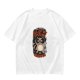 Olive graphic t-shirt with nervous raccoon and 'all of my systems nervous' text