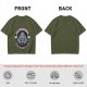 Olive Graphic T-Shirt with Shitstorm Survivors Club Cartoon Print