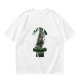 Olive t-shirt with 'Pray for the Great Old Dice' cosmic horror print
