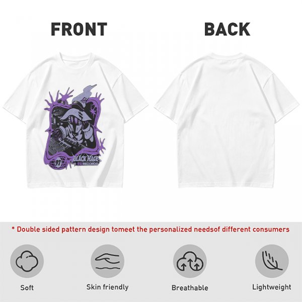 Olive Graphic T-Shirt with Black Mage Records Wizard Artwork