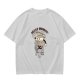 Olive Green T-Shirt with 'Hello Monday!' Coffee Character Graphic