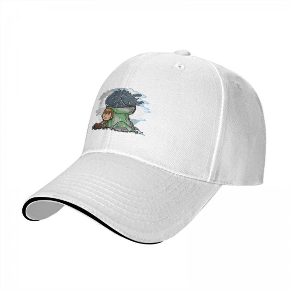 Black Baseball Cap with How to Train Your Dragon Hiccup and Toothless Print