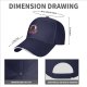 Black baseball cap with pink moon and princess silhouette graphic
