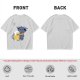 Olive T-Shirt With Cute Blue Goat Holding Foamy Beer Mug Print