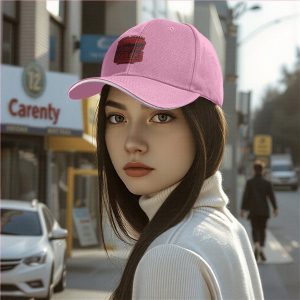 Black baseball cap with Benny's Burgers graphic print