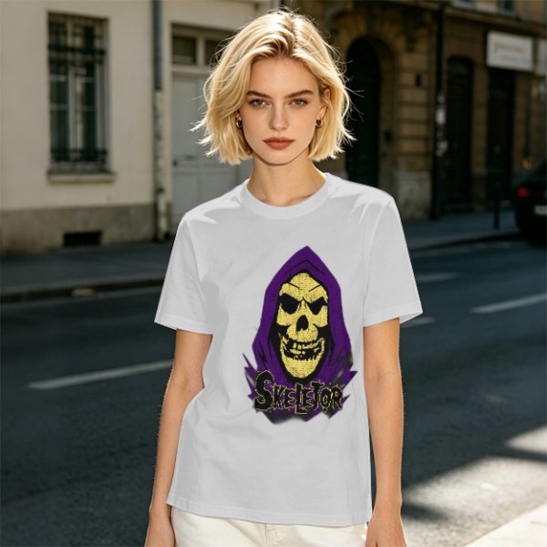 Olive T-Shirt With Skeletor Graphic Print