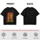 Olive T-Shirt With Fiery Skull Warrior Graphic Print