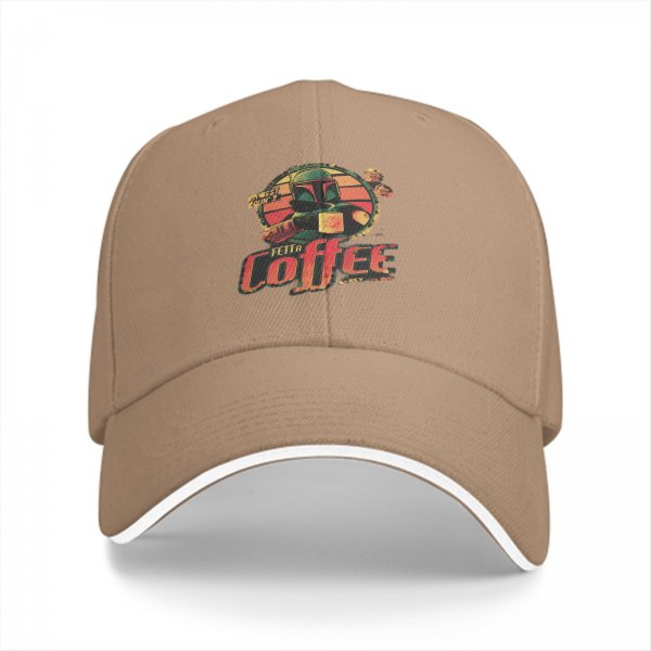 Black baseball cap with Fett Coffee Boba Fett graphic print