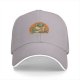 Black baseball cap with a cute frog eating spaghetti graphic