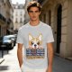 Olive t-shirt with corgi graphic and 'I'll Be Watching You' snack quote