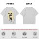 Olive T-Shirt With Ghost Holding Black Cat Graphic