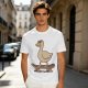 Olive T-Shirt Featuring a Cool Duck Wearing Sunglasses Riding a Skateboard