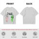Olive T-shirt with Unicorn and Alien Holding 'Humans Are A Virus' Sign