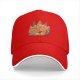 Black baseball cap with sleeping dragon and pizza food art print