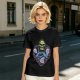 Olive T-Shirt With Grim Reaper Skull And Chain Heart Graphic