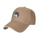 Black Baseball Cap With Sleeping Cat Graphic Print