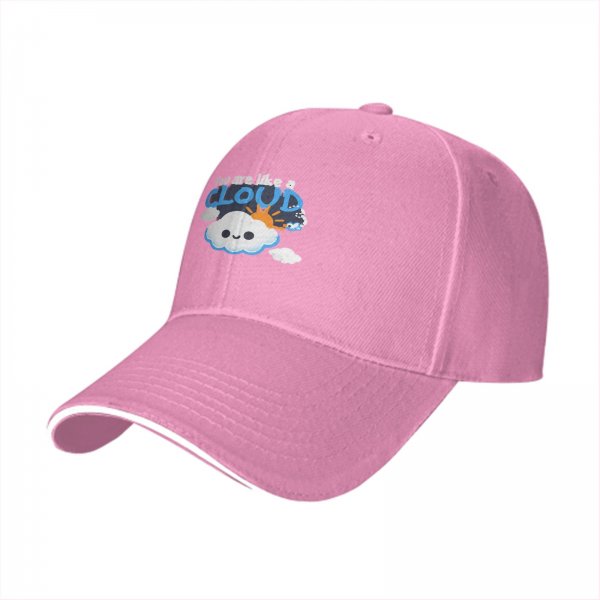 Black baseball cap with 'You are like a cloud' cute cloud graphic