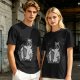 Olive T-Shirt With Cool Cat Wearing Sunglasses Knocking Over Potted Plant