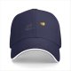 Black baseball cap with coffee themed graphic and text