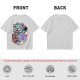 Olive T-Shirt With Maneki-Neko Sabertooth Cat And Crow Art
