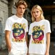 Olive graphic t-shirt with 'Better a Frog Than a Fascist' pilot frog design