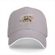 Black baseball cap with caffeine kick cartoon coffee mug graphic