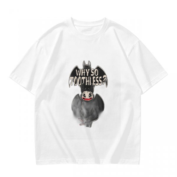 Olive T-Shirt With Why So Toothless? Batman Dragon Print