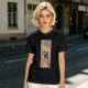 Olive T-Shirt with Japanese Style Sushi Chef Cat Print