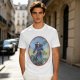 Olive T-Shirt Featuring Skeletor Holding His Havoc Staff
