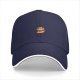 Black baseball cap with small angry pot character graphic