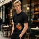 Olive T-Shirt with Skeleton and Friends in Christmas Car Print
