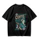 Olive t-shirt with mermaid coffee print 'Coffee Because Luring Sailors Takes Energy'