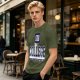 Olive College Graphic T-Shirt with 538 Print Design