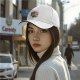 Black Baseball Cap With Cute Shiba Inu Dog Dessert Print