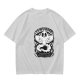 Olive T-shirt with Ghost and Occult Graphic Print