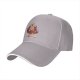 Black Baseball Cap With Fiery Donuts Anime Character Print