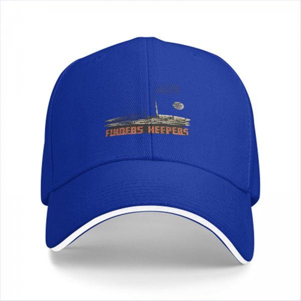 Black baseball cap with Finders Keepers boat graphic
