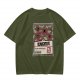 Olive Green T-Shirt With Demogorgon Vegetable Packet Print