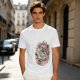 Olive Green T-Shirt with Studio Ghibli Character Collage Print