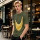 Olive Green T-Shirt With Large Banana Peel Graphic Print