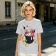 Olive T-shirt with Bomberman Character Eating Ramen Print