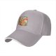 Black Baseball Cap with Retro Sunset Tiny Drinks Fruit Graphic