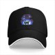 Black Baseball Cap With Dark Fantasy Villain Portal Art Print
