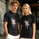 Olive Green T-Shirt with 'Hello Monday!' Coffee Character Graphic
