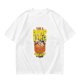 Olive green graphic t-shirt with dumpling pun and steamer illustration