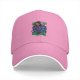 Black Baseball Cap With Skeletor Graphic Print For Fans